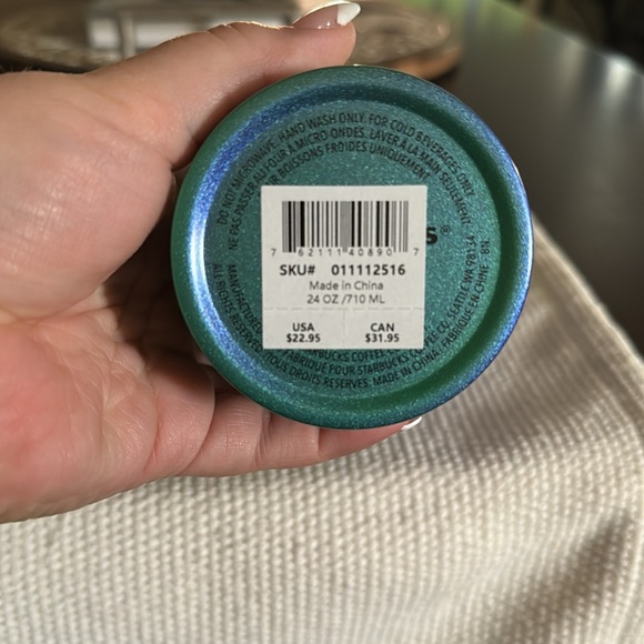 Starbucks Green & Blue Ombré Steel Tumbler Coffee Tea 24oz - Picture 3 of 3